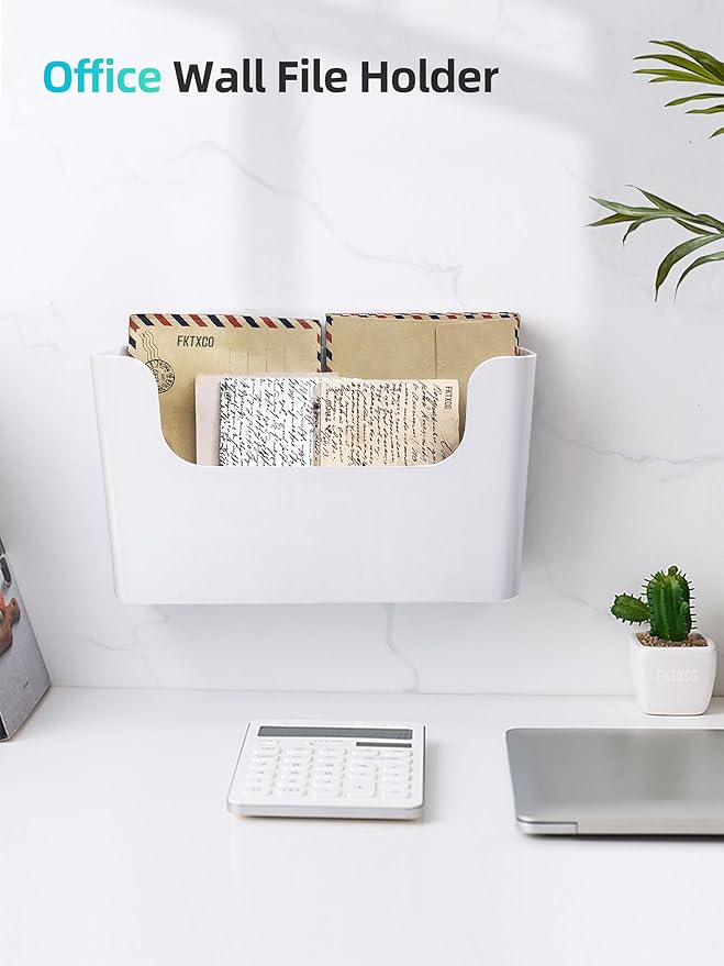 Wall Mount File Organizer Holder Mail Holder No Drilling Wall Pocket - Image 8