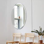 Better Bevel Frameless Oval Mirror, 23.5" x 33" Bathroom Wall Mirror w/Beveled - Image 3