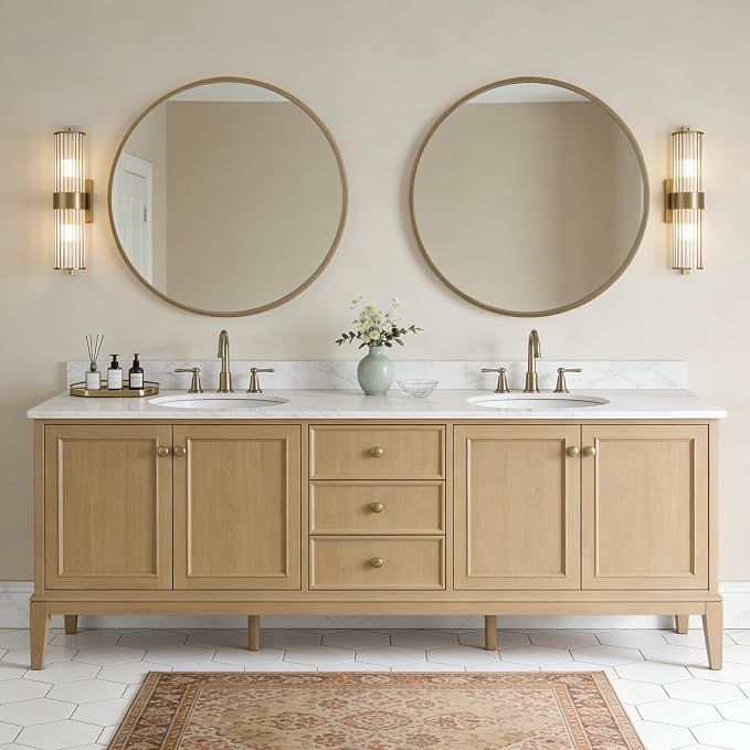 WallBeyond Round Wood Mirror - Image 4