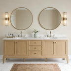 WallBeyond Round Wood Mirror - Image 4