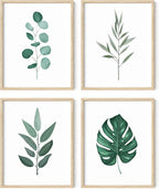 HAUS AND HUES Green Plant Art Print Set of 4-16x20 by HausandHuesArtPrints