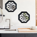 ZOLAPI 2-Piece Octagon Wall-Mounted Mirrors, Vintage Farmhouse Mirror - Image 4