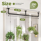 Bamworld Window Plant Hanger Indoor 63in 2PCS Hanging Planters - Image 2