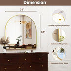 XRAMFY 31"x32" Arched Wall Mirror - Image 6