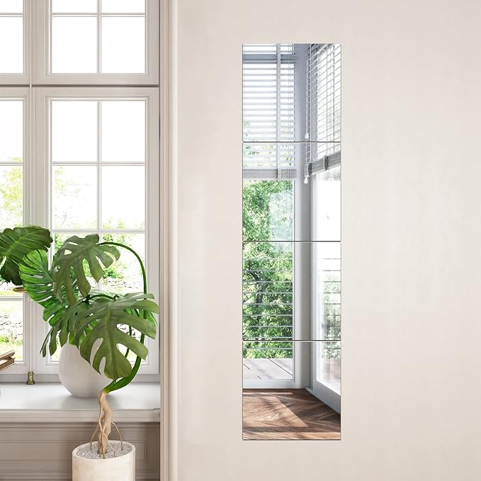 TRAHOME Home Gym Mirror Tiles for Wall, Living Room, Over The Door - Image 2