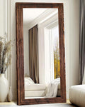 Full Length Mirror 76"x34" Solid Wood Frame Floor Large Mirror by ABSWHLM