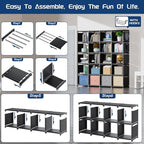 Mavivegue 20 Cube Book Shelf, Storage Organizer, Large DIY Bookcase, Metal Cube - Image 4