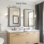 USHOWER 2-Pack Black Bathroom Mirrors - Image 6
