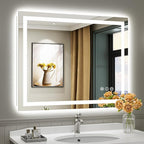 Briivue 40x32 Inch LED Bathroom Mirror by Briivuemodernmirrors