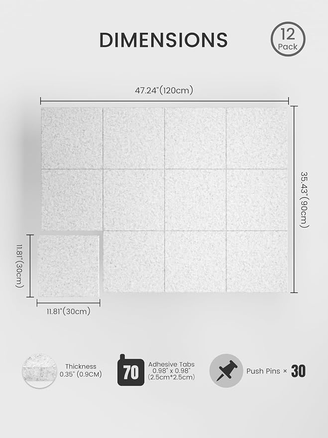 Bumusty Large Cork Board 48" x 36" Alternative - Image 2