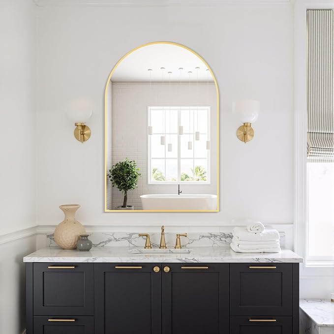 Delma Arched Bathroom Mirror, Living Room and Entryway - Image 8