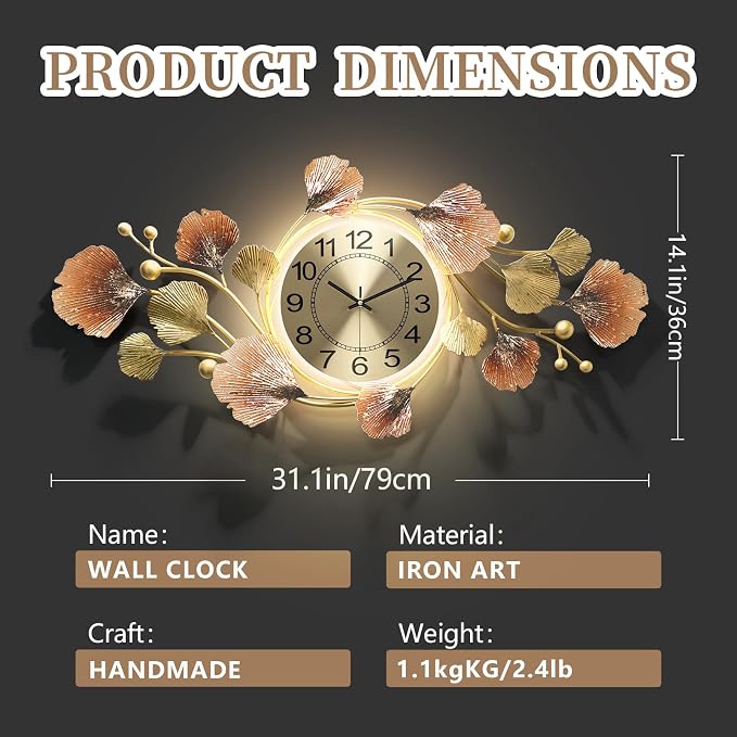 Large Wall Clocks for Living Room Decor - Image 8