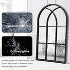 Dewfig Arched Window Wall Mirror, Decorative Mirror, Vanity Mirrors - Image 6