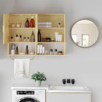 Bathroom Wall Cabinet Wood Large Wall Mounted Medicine Cabinet - Image 7