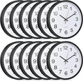 Inbagi 12 Pieces Silent Wall Clock Large 12 Inches Quartz Analog Clock Non by Inbagi