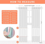 XiDi Pink Grey Girls Curtains for Bedroom, Childs Room Wall Decor Curtain - Image 8