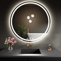 LED Bathroom Mirror 32 Inch Round Bathroom Mirror by WISSMILESHOME