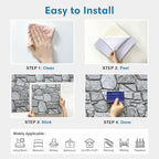 COMSTICKC 3D Faux Stone Wall Panel Peel and Stick Wall Tiles, Ultra-Light Thin - Image 9