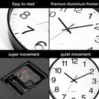 Inbagi 8 Pcs Wall Clock Large Silent Battery Operated Wall Clocks Modern Non - Image 5