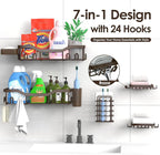 NESOMI Shower Caddy Adhesive Shower Organizer 7-Pack, Rustproof Stainless Steel - Image 4