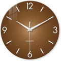 XFM Modern Wall Clock for Living Room Decor 20 Inch Large Brown Analog Wall by XFMWallClock