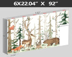 XMPMBM-Cartoon Hand-Painted Animals Woodland Nursery Room Fabric Wallpaper - Image 4