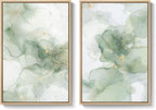 Framed Sage Green Abstract Wall Art - Image 9