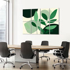 8 Pack Art Acoustic Panels Sound Absorbing Boho Botanical Leaf Orange Green - Image 7