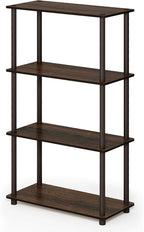 Furinno TURN-N-TUBE Storage Shelves, 4-Tier Toolless Book Shelf, Corner Shelf - Image 9