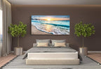 Baisuart S02275 Canvas Prints Wall Art Beach Sunset Ocean Waves Nature Pictures - Image 6