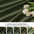MIULEE Olive Green Back Tab Blackout Curtains 120 Inch Long 2 Panels Set - Image 8