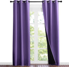 NICETOWN Lilac Purple Full Shade Curtain Panels, Pair of Thermal Insulated & by NICETOWN