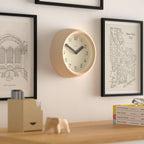 JONES CLOCKS® Fuze wall Clock | Small Round Clock | Beige | Playful Modern - Image 4