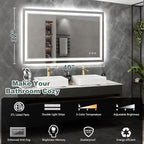 40x32 Inch LED Bathroom Mirror - Image 2