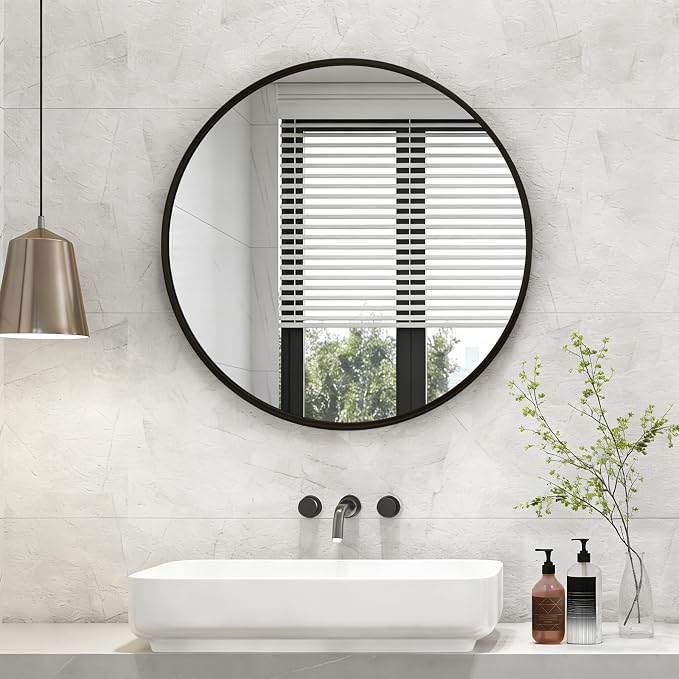 NEWBULIG 36 Inch Round Wall Mirror, Bathroom Mirror - Image 7
