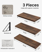 BAYKA Wall Shelves for Bedroom Decor, Floating Shelves for Wall, Display - Image 7