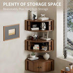 Corner Shelves Wall Cabinet Set of 3, Floating Corner Shelf Organizer - Image 3