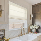 TWOPAGES Natural Woven No Drill Roman Shades, Custom Cordless Blackout Bamboo - Image 3