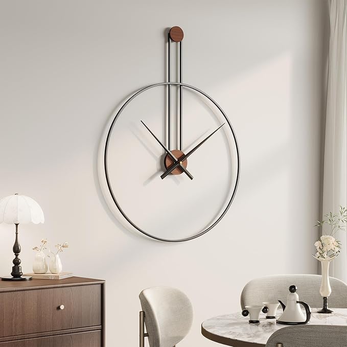 36 Inch Wall Clock Extra Large Minimalist Metal Clock - Image 3