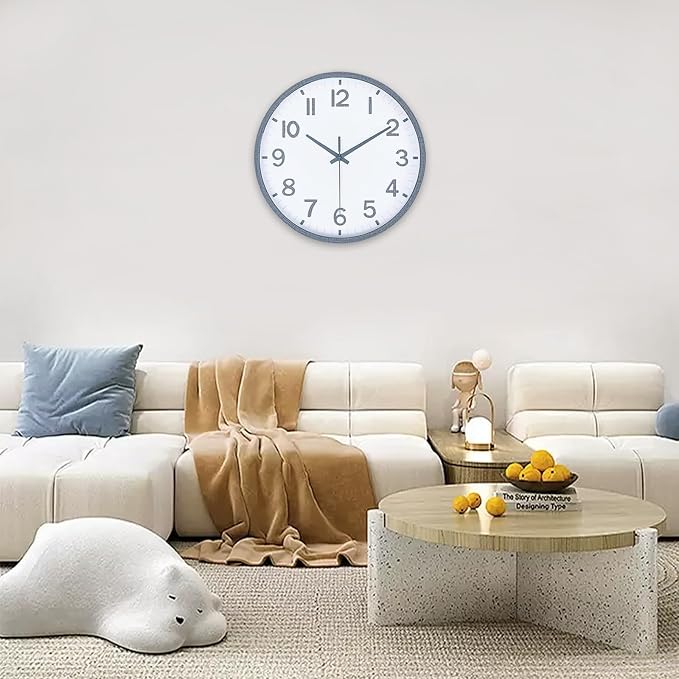Wall Clocks Battery Operated 8 inch Modern Wall Clock, Silent Non Ticking Wall - Image 8