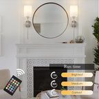 Battery Operated Wall Sconce Set of Two, Wireless Rechargeable Wall Light - Image 3