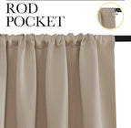 NICETOWN Window Curtains Blackout Drapes, 1 Pair, 52 by 72-Inch, Thermal - Image 2