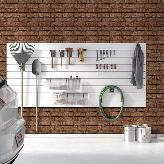 COMSTICKC 3D Brown Faux Brick Wall Panels Peel and Stick Wall Stickers - Image 7