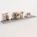 Live Edge Floating Shelf, 48 Inch Solid Elm Wood by Unknown