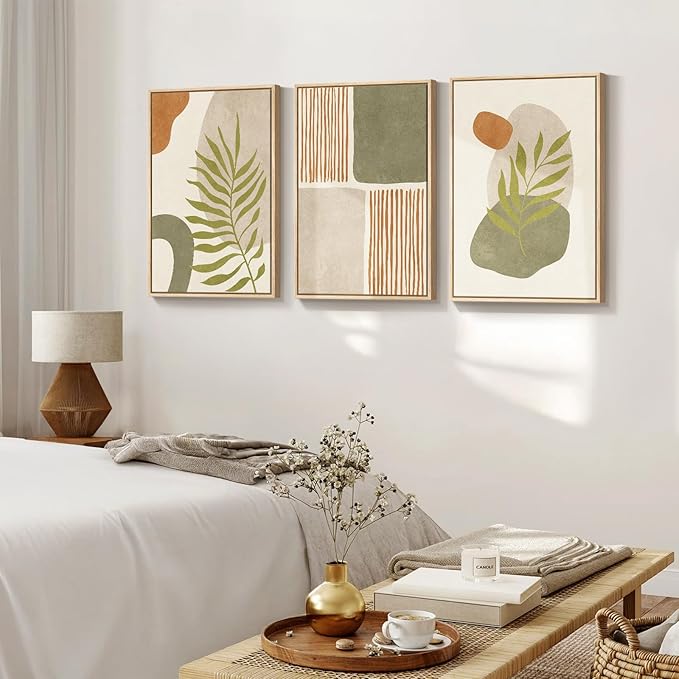 Large Framed Tropical Boho Wall Art - Image 2