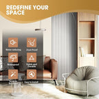 OUZUGIE WPC Acoustic Slat Wall Paneling, Living Room, TV Background, Study Room - Image 6