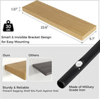 Venusmiles Floating Shelves for Wall 24 inch Long, Engineered Wood Wall Shelves - Image 2
