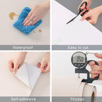 Upgraded Thick Linen Classic Grasscloth Self-Adhesive Wallpaper Contact Paper - Image 3