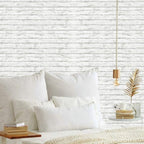 Arthome 17 x 393 inches White Gray, Peel and Stick Wallpaper, Wood Contact Paper - Image 2