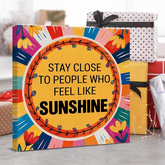 Inspirational Sunshine Wall Art Decor, Motivational Canvas Painting Pictures - Image 7